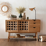 Зеркало из ротанга в форме цветка WICKER MIRROR 65  варинант исполнения - 3 | Loft Concept в Челябинске