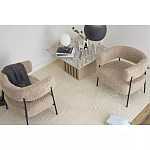 Кресло полукруглое мягкое с буклированной обивкой Armchair with Boucle Upholstery варинант исполнения - 5 | Loft Concept в Челябинске