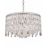 Люстра круглая с хрустальными подвесками на серебряном каркасе Roul Crystal Light варинант исполнения - 5 | Loft Concept в Челябинске