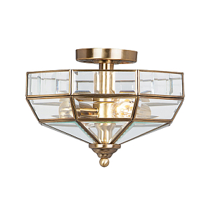 Потолочный светильник шестигранной формы с прозрачными стеклянным плафоном Elstead Lighting
