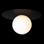 Потолочный светильник с белым шарообразным плафоном и черным круглым основанием Matisse варинант исполнения - 1 | Loft Concept в Челябинске