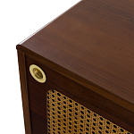 ТВ-тумба из ореха с плетеным декором Eland Wooden Wicker TV Stand варинант исполнения - 6 | Loft Concept в Челябинске