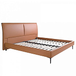 Кровать двуспальная коричневая из экокожи Modern Look варинант исполнения - 2 | Loft Concept в Челябинске