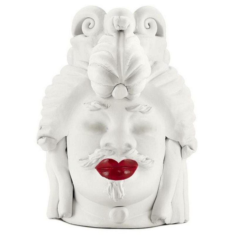 Ваза Vase Moro Man Small Lipstick Белый Красный Ваза Vase Moro Man Small Lipstick Белый Красный в Челябинске | Loft Concept