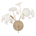 Бра с белыми лепестками из керамики и прозрачными хрустальными цветками Wintery flovers варинант исполнения - 1 | Loft Concept в Челябинске