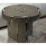 Столик журнальный круглый с полосатым узором Zebroids варинант исполнения - 4 | Loft Concept в Челябинске