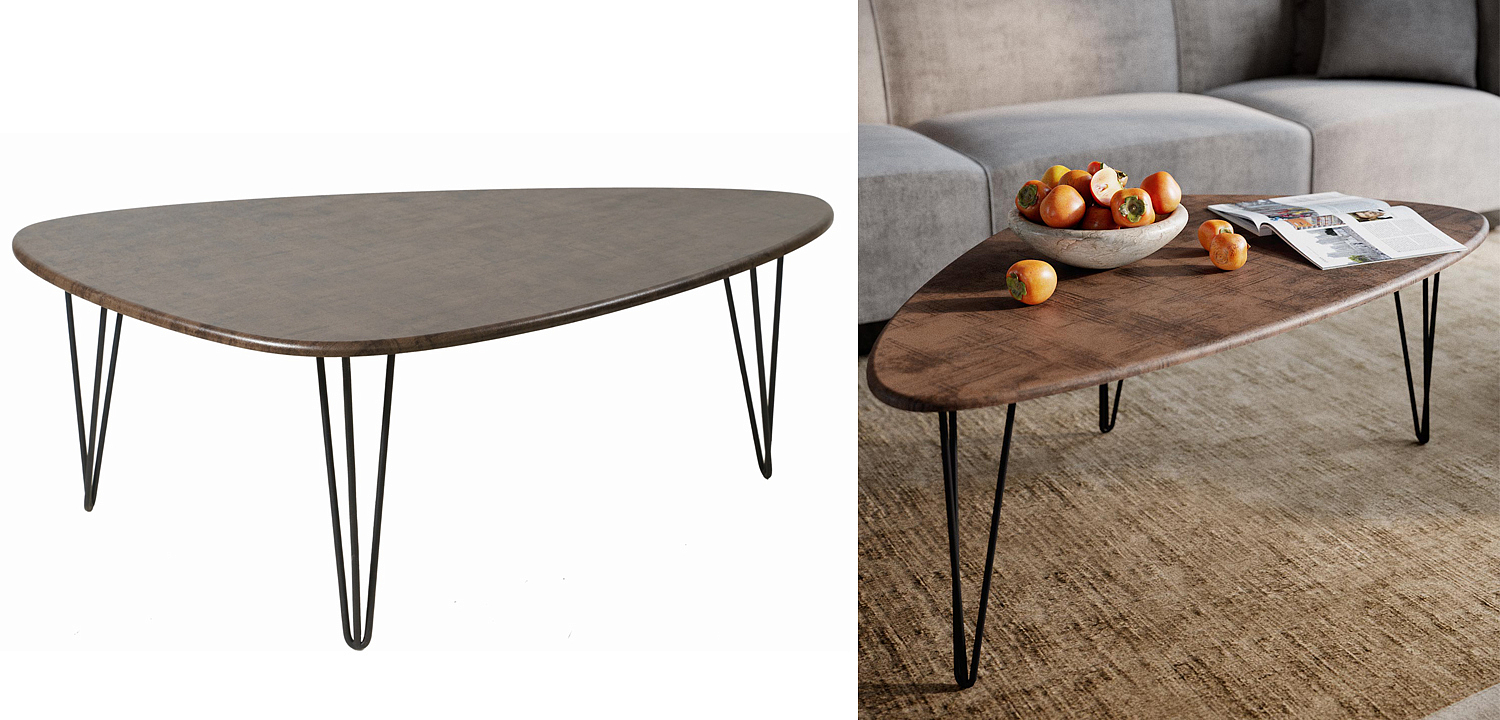Кофейный стол Dorian Coffee Table brown Кофейный стол Dorian Coffee Table brown - Loft-Concept в Челябинске