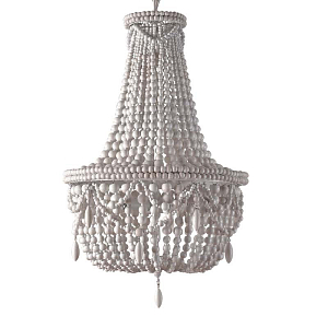 Люстра Anselme White Wood Large Chandelier