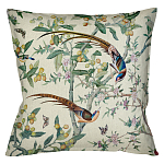 Подушка декоративная с изображением птицы в саду Beige Chinoiserie Birds in the Garden Cushion варинант исполнения - 1 | Loft Concept в Челябинске