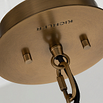 Подвесной светильник с узким цилиндрическим абажуром из черных вертикальных реек Kichler варинант исполнения - 4 | Loft Concept в Челябинске