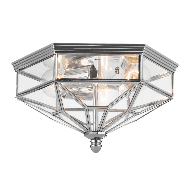 Потолочный светильник Zeil E27X3 Хром Бронза Прозрачный в Челябинске | Loft Concept 