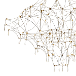 Люстра с тонким металлическим каркасом цвета хром Quasar варинант исполнения - 3 | Loft Concept в Челябинске