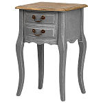 Прикроватная тумба из массива березы серая Grey Montmartre Provence Bedside Table варинант исполнения - 1 | Loft Concept в Челябинске