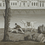 Обои ручная роспись Monuments of Paris Eau Forte on scenic paper варинант исполнения - 2 | Loft Concept в Челябинске