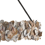 Люстра круглая с абажуром из устричных раковин Sea Ravens варинант исполнения - 1 | Loft Concept в Челябинске