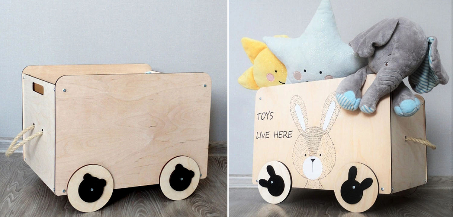 Ящик Wooden Box Bunny Ящик Wooden Box Bunny - Loft-Concept в Челябинске