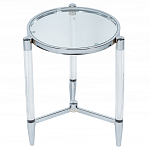 Приставной столик со стеклянной столешницей Deimos варинант исполнения - 1 | Loft Concept в Челябинске