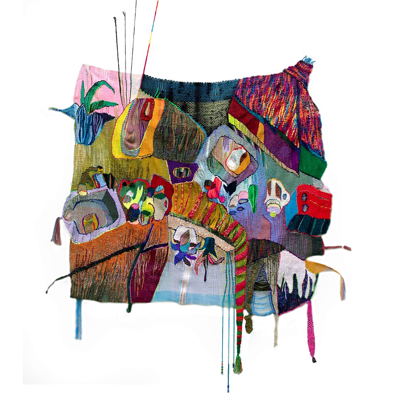 Панно гобелен яркие Пространство-Время TimeSpace Multicolor Мульти в Челябинске | Loft Concept 