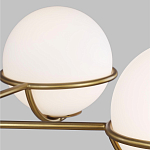 Люстра с 5-ю белыми шарообразными плафонами в сферические каркасах Feiss варинант исполнения - 4 | Loft Concept в Челябинске