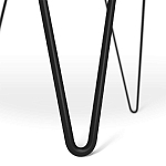 Стол журнальный c круглой столешницей из стекла серого цвета Gray and Gold Marble варинант исполнения - 6 | Loft Concept в Челябинске