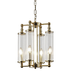 Люстра 4-мя прозрачными цилиндрическими плафонами Jeanette варинант исполнения - 1 | Loft Concept в Челябинске