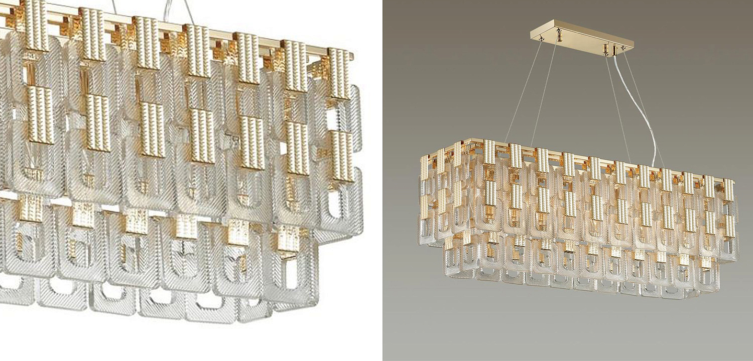 Люстра Ribbed Elements Pendant Linear Люстра Ribbed Elements Pendant Linear - Loft-Concept в Челябинске