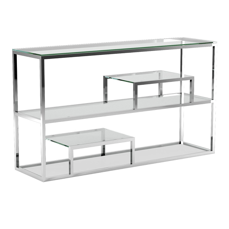 Консоль Step Console Silver Серебряный Прозрачный (Transparent) в Челябинске | Loft Concept 