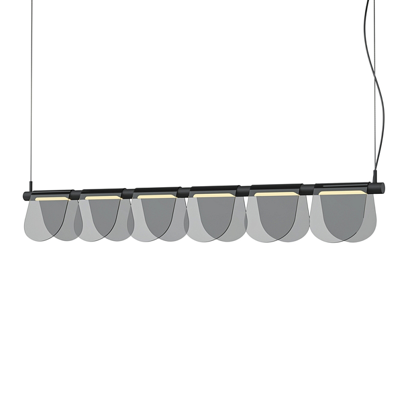 Люстра подвесная Fluffy 3000К 30Вт Серый Черный в Челябинске | Loft Concept 