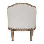 Кресло низкое с мягкой обивкой из льна на 4-х деревянных ножках Emile Armchair beige варинант исполнения - 2 | Loft Concept в Челябинске