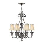Люстра с 7-ю кремовыми текстильными абажурами Hinkley варинант исполнения - 2 | Loft Concept в Челябинске