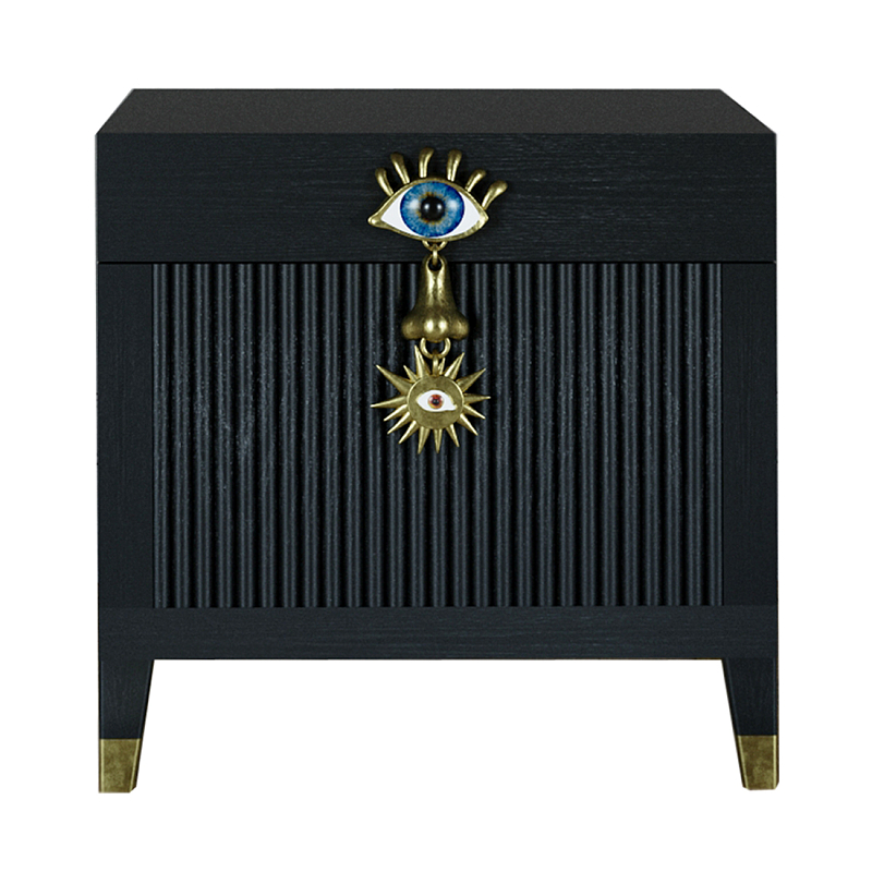 Сундук Eye Elsa Dreams Black Черный Золотой в Челябинске | Loft Concept 