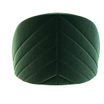 Барный стул со спинкой и металлической подставкой на 4-х деревянных ножках Зеленый Велюр Vendramin Chair варинант исполнения - 3 | Loft Concept в Челябинске