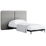 Кровать с большим мягким изголовьем Unity Grey Bed варинант исполнения - 8 | Loft Concept в Челябинске