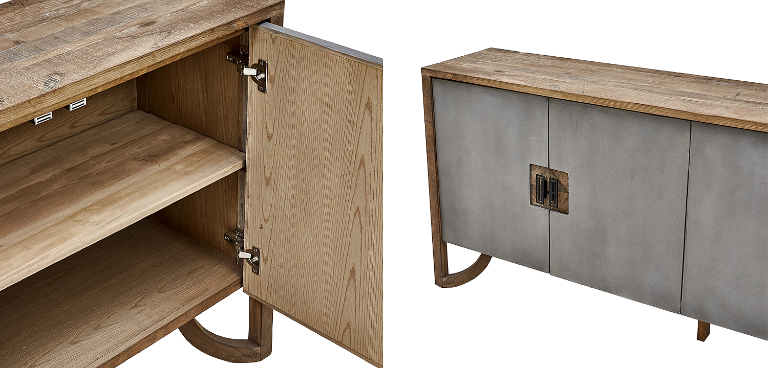 Комод дерево и бетон Keikala chest of drawers с 4-мя дверцами Комод дерево и бетон Keikala chest of drawers с 4-мя дверцами - Loft-Concept в Челябинске