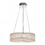 Люстра подвесная круглая из прозрачного хрусталя с корпусом из металла цвета хром Selfsufficient варинант исполнения - 1 | Loft Concept в Челябинске