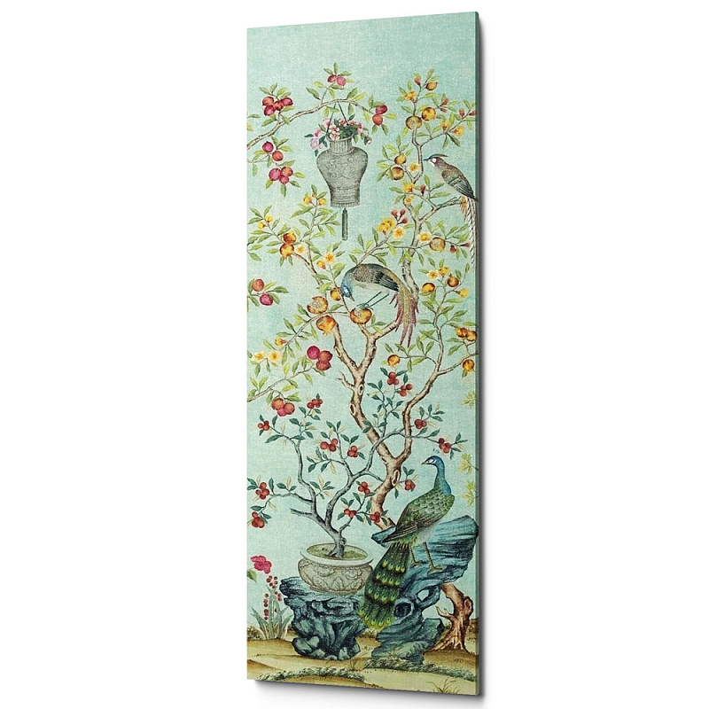 Постер Blue Chinoiserie 3 Голубой пастельный Постер Blue Chinoiserie 3 Голубой пастельный в Челябинске | Loft Concept