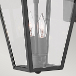 Настенный фонарь черного цвета с прозрачным стеклянным плафоном трапециевидной формы Hinkley варинант исполнения - 10 | Loft Concept в Челябинске