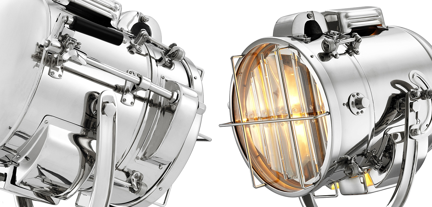 Торшер Eichholtz Floor Lamp Atlantic nickel Торшер Eichholtz Floor Lamp Atlantic nickel - Loft-Concept в Челябинске