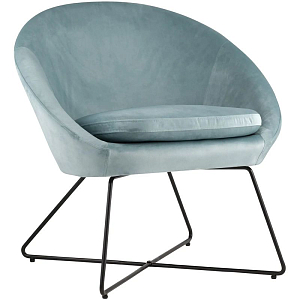 Кресло Avital пыльно-голубой велюр