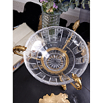 Чаша из прозрачного рельефного стекла на бронзовой подставке Eden Garden варинант исполнения - 2 | Loft Concept в Челябинске