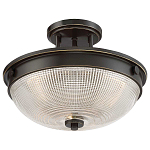 Потолочный светильник со стеклянным плафоном в виде купола Quoizel варинант исполнения - 8 | Loft Concept в Челябинске