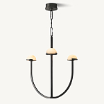 Люстрас 3-мя мраморными плафонами в форме купола Light Warm Light варинант исполнения - 3 | Loft Concept в Челябинске