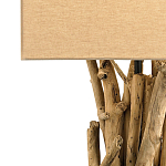 Настольная лампа с каркасом в виде веток деревьев и тканевым абажуром Natural Driftwood варинант исполнения - 1 | Loft Concept в Челябинске