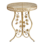 Столик приставной золотистый с орнаментом на столешнице Tanzania варинант исполнения - 1 | Loft Concept в Челябинске