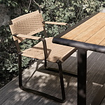 Дизайнерский стул с каркасом из металла с плетеными сиденьем и спинкой GREEN POINT Chair варинант исполнения - 11 | Loft Concept в Челябинске