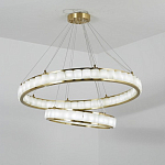 Люстра с 2-мя кольцами из натурального камня с регулируемыми плафонами Durability of Stone варинант исполнения - 4 | Loft Concept в Челябинске