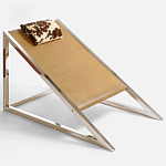 Дизайнерское кресло на металлическом каркасе с подставкой для ног Poltronova Mies Armchair варинант исполнения - 4 | Loft Concept в Челябинске