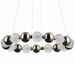 Светодиодная кольцевая люстра Crystal Globule Chrome Chandelier Gold варинант исполнения - 1 | Loft Concept в Челябинске