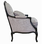 Кресло Ava Classical Armchair black and grey velour варинант исполнения - 1 | Loft Concept в Челябинске