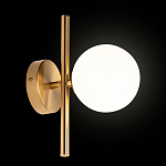 Бра с золотым основанием и белым плафоном в форме шара Bubble варинант исполнения - 2 | Loft Concept в Челябинске